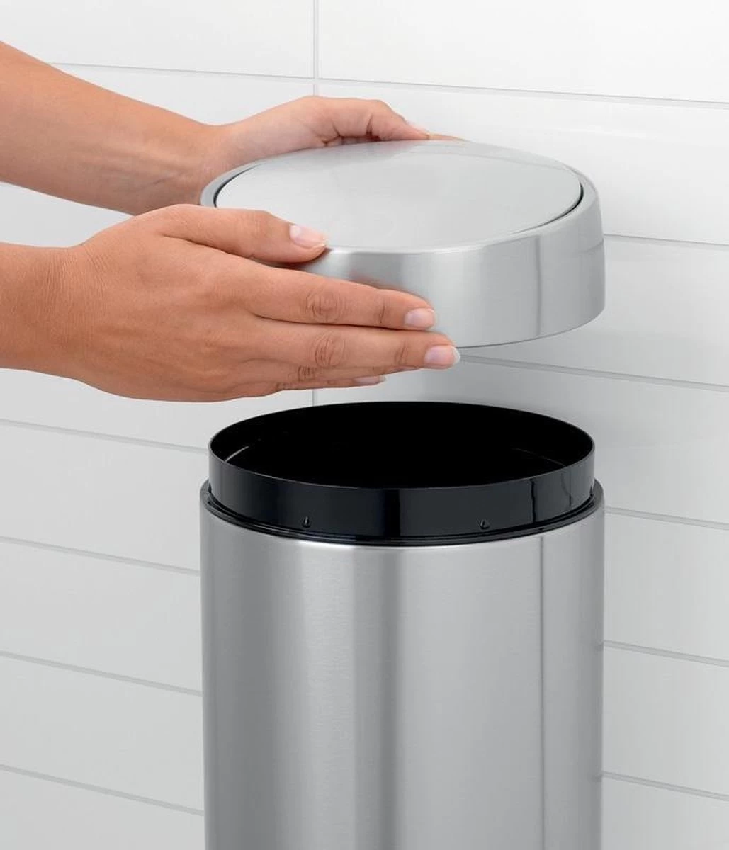 Brabantia Slide Bin Prullenbak - 5 L - Matt Black - Afbeelding 5