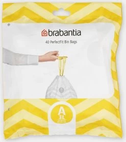 Brabantia PerfectFit Vuilniszakken - 3 L - Code A - 40 Stuks