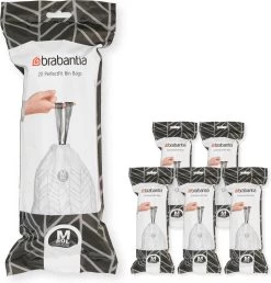 Brabantia PerfectFit Vuilniszakken - 60 L - Code M - 6 Rollen X 20 Stuks