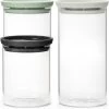 Brabantia Voorraadpotten - Stapelbaar - 0,3 0,6 & 1,1 L - Glas