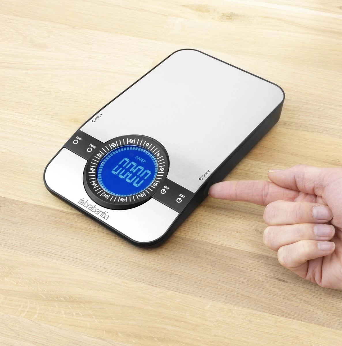 Brabantia Profile Keukenweegschaal - Rechthoekig - Met Kookwekker - RVS - Afbeelding 18