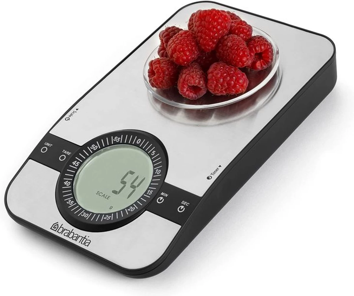 Brabantia Profile Keukenweegschaal - Rechthoekig - Met Kookwekker - RVS - Afbeelding 19