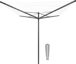 Brabantia Topspinner Droogmolen Met Grondanker - 50 M - Anthracite