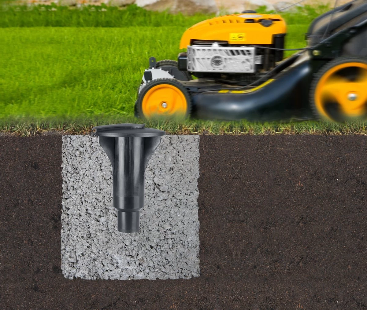 Brabantia Lift-o-Matic Advance Droogmolen Met Kunststof Betonanker, Beschermhoes En Wasknijpertasje - 50 M - Zilvergrijs - Afbeelding 11