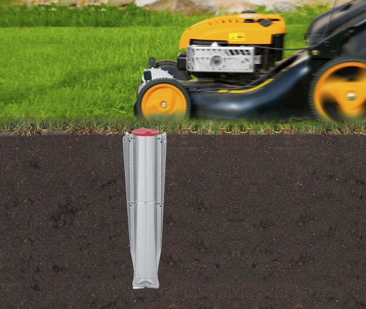 Brabantia Lift-O-Matic Droogmolen - Met Metalen Grondanker, Beschermhoes, Wasknijpertasje En Wasknijpers - 40 M - Metallic Grey - Afbeelding 9