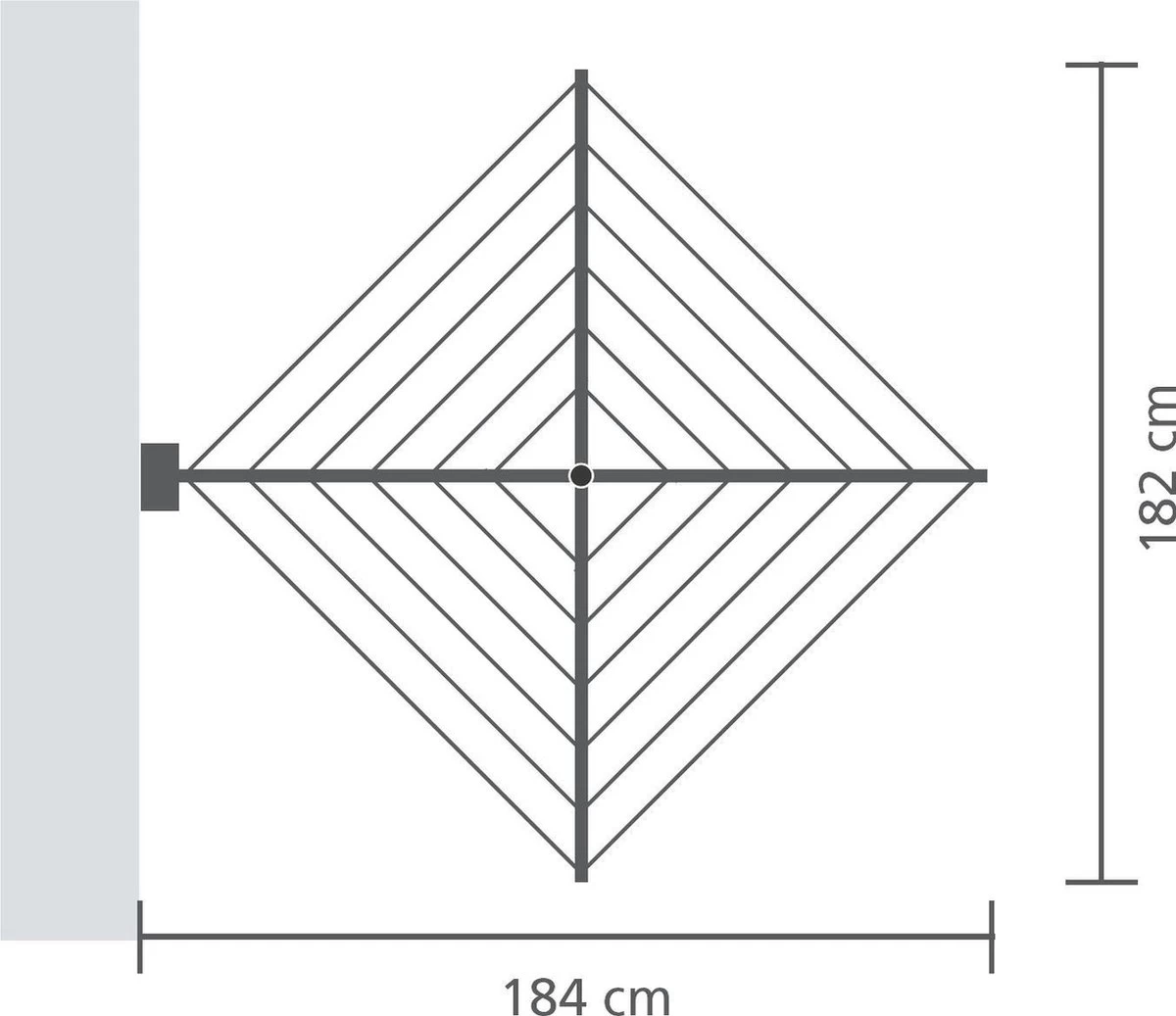 Brabantia WallFix Wanddroger - Met Beschermhoes - 24 M - Metallic Grey - Afbeelding 16