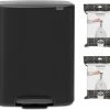 Brabantia Bo Prullenbak - 60 L - Met 80 Vuilniszakken - Matt Black
