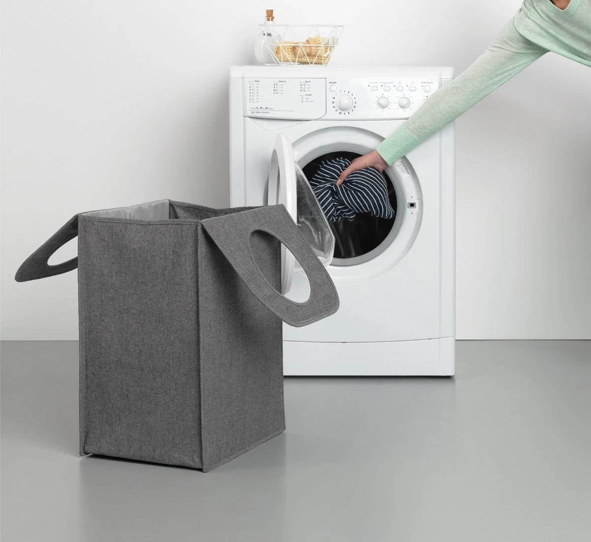 Brabantia Wasmand Met Deksel - 55 L - Grey - Afbeelding 6