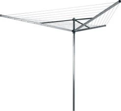 Brabantia Essential Droogmolen 30 Meter - Met Bodemhuls - Metallic Grey