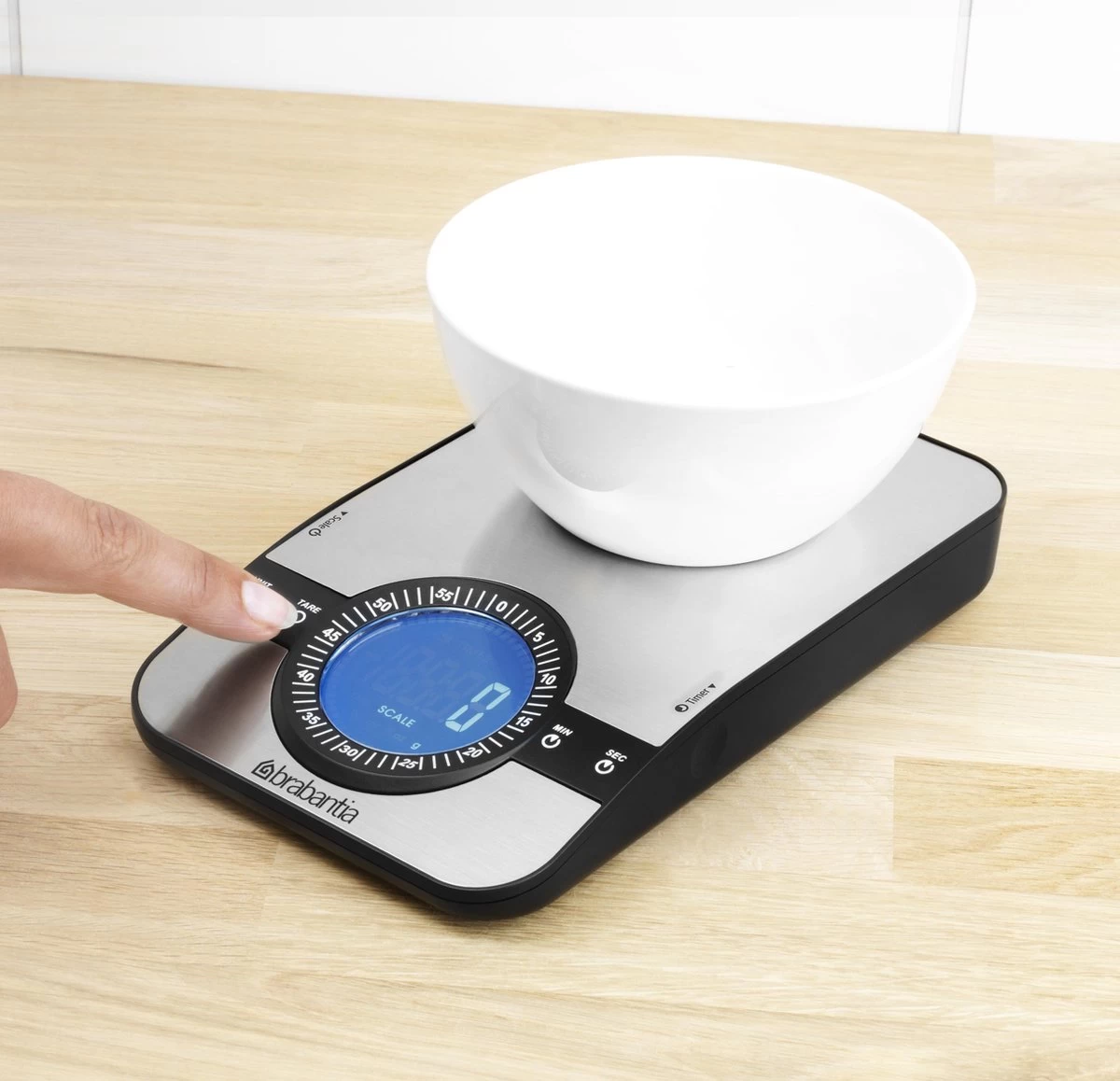 Brabantia Profile Keukenweegschaal - Rechthoekig - Met Kookwekker - RVS - Afbeelding 7