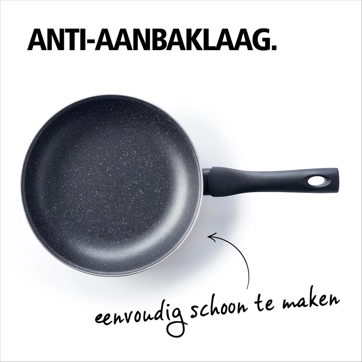 BRABANTIA LIVING Koekenpan - Ø 20 Cm - Antiaanbak - Inductie - Zwart - Afbeelding 2