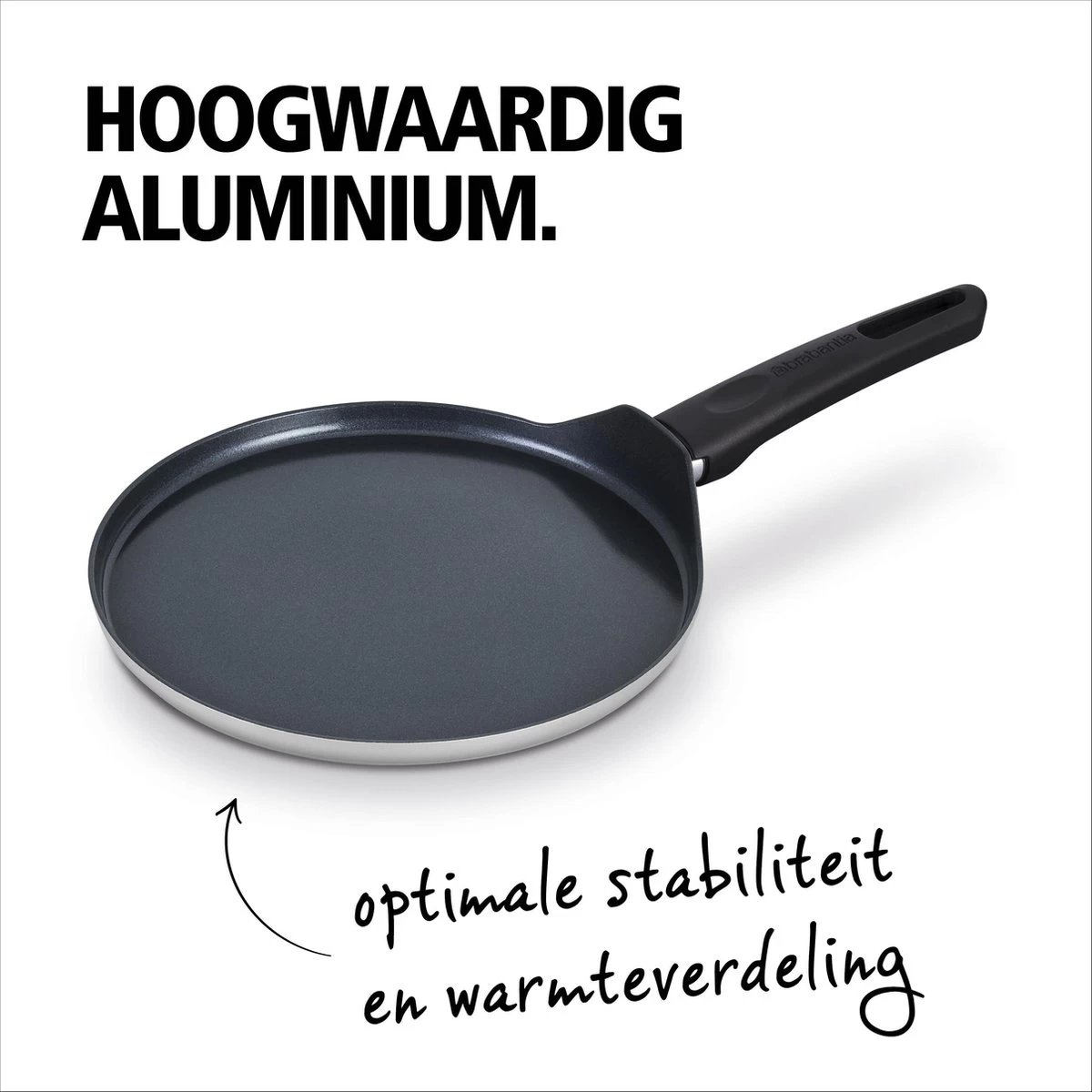 BRABANTIA INDU+ Pannenkoekenpan - Keramische Antiaanbaklaag - Ø 24 Cm - Inductie - Pfas Vrij - Afbeelding 4