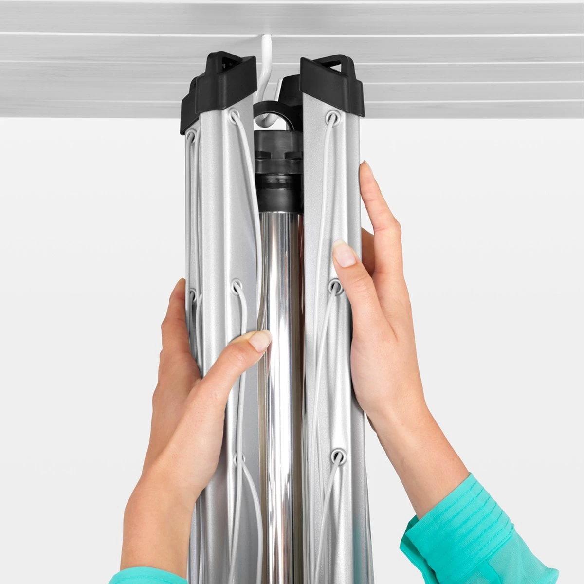 Brabantia Lift-O-Matic Droogmolen Met Grondanker - 60 M - Metallic Grey - Afbeelding 3