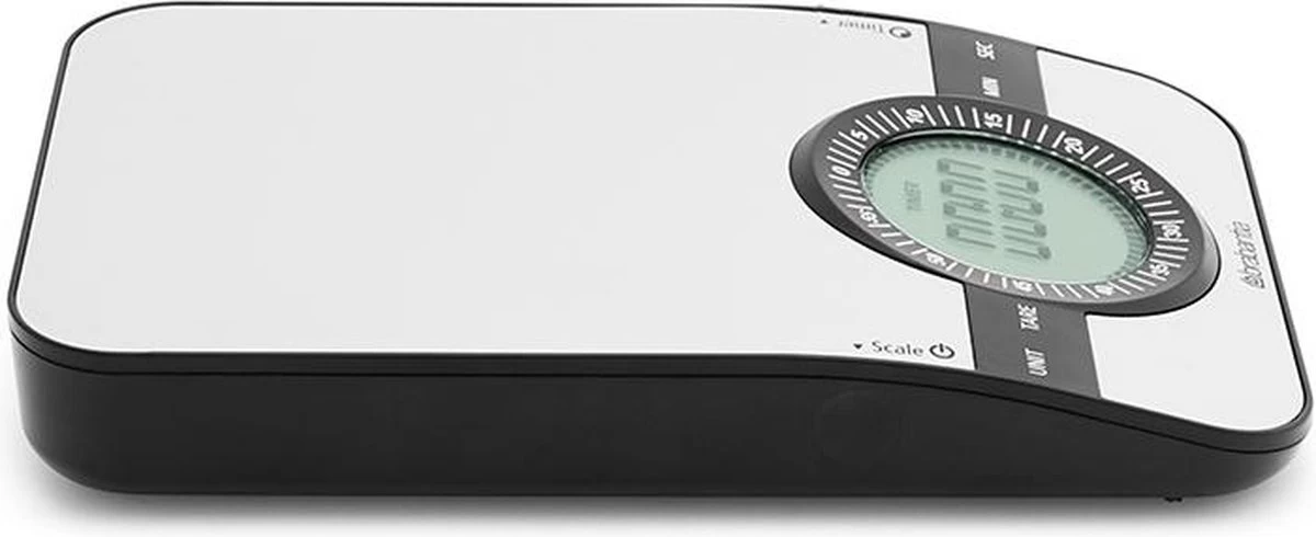 Brabantia Profile Keukenweegschaal - Rechthoekig - Met Kookwekker - RVS - Afbeelding 2
