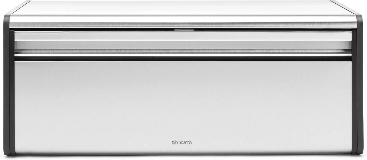 Brabantia Broodtrommel - Met Klepdeksel - Matt Steel Fingerprint Proof / Matt Black
