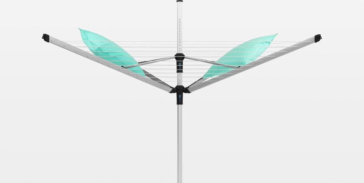 Brabantia Lift-o-Matic Advance Droogmolen Met Kunststof Betonanker, Beschermhoes En Wasknijpertasje - 50 M - Zilvergrijs - Afbeelding 15