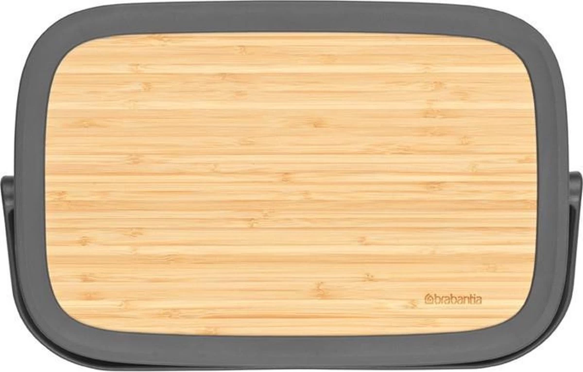 Brabantia Nic Broodtrommel - Met Bamboe Deksel - Dark Grey - Afbeelding 8