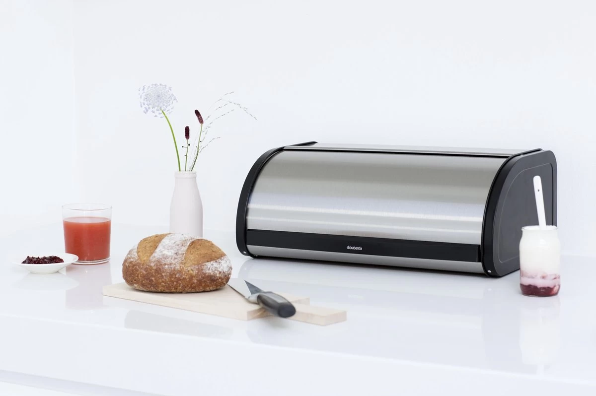 Brabantia Broodtrommel - Met Schuifdeksel - Matt Steel Fingerprint Proof - Afbeelding 11