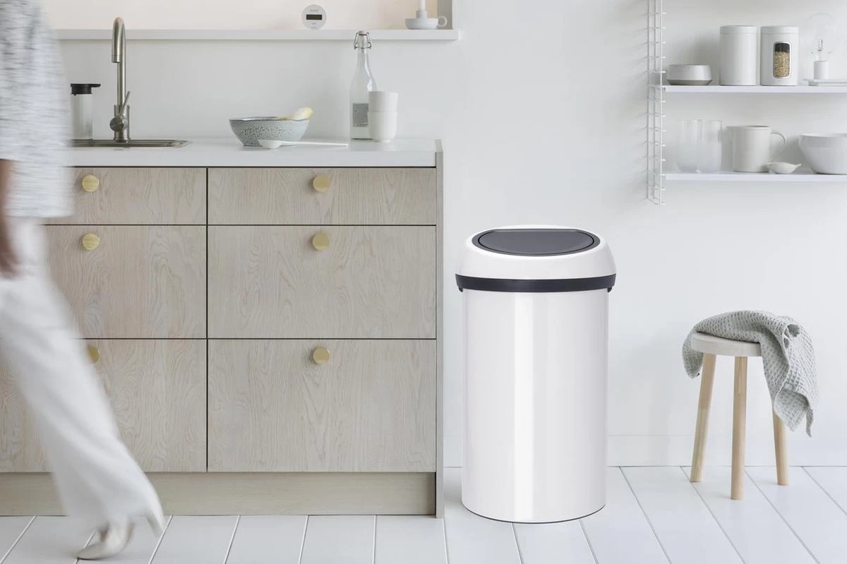 Brabantia Touch Bin Prullenbak - 60 L - White - Afbeelding 3