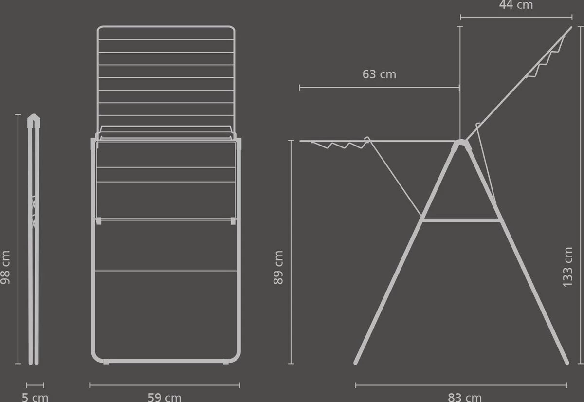 Brabantia HangOn Droogrek - 20 Meter - White - Afbeelding 2