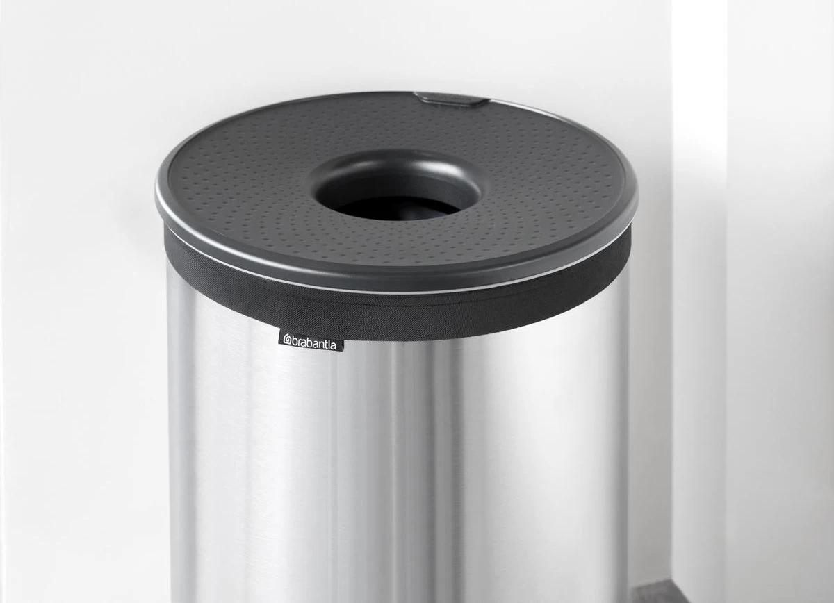 Brabantia Wasmand - 60 L - Matt Steel Met Kunststof Deksel - Afbeelding 2