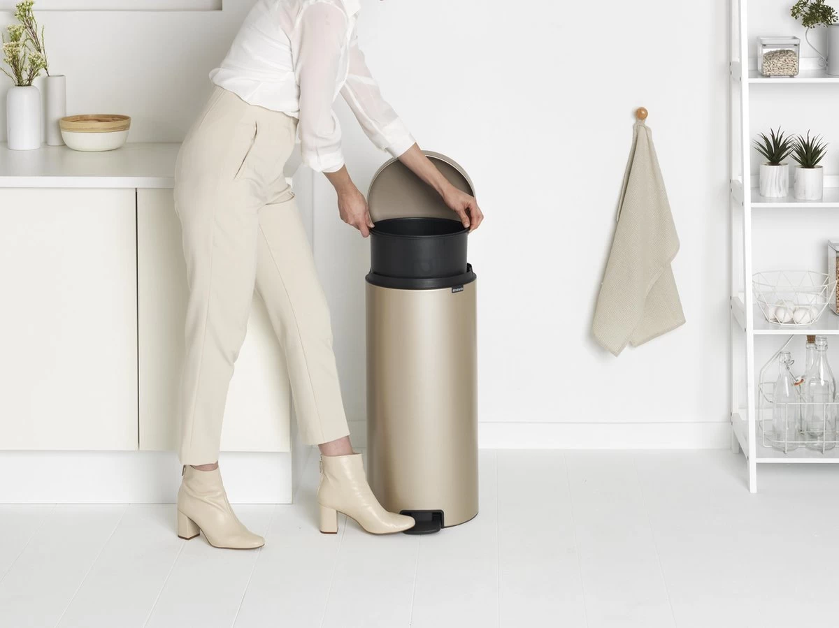 Brabantia NewIcon Prullenbak - 30 L - Metallic Gold - Afbeelding 6