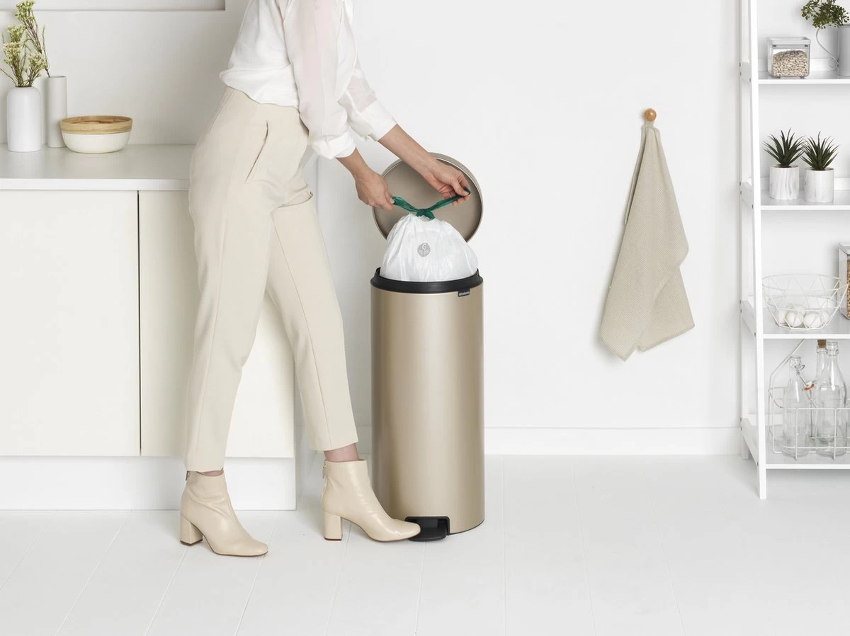 Brabantia NewIcon Prullenbak - 30 L - Metallic Gold - Afbeelding 7