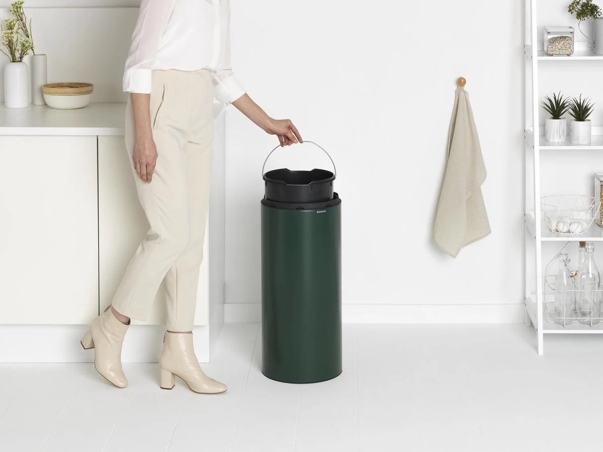 Brabantia Touch Bin Prullenbak - 30 L - Pine Green - Afbeelding 4