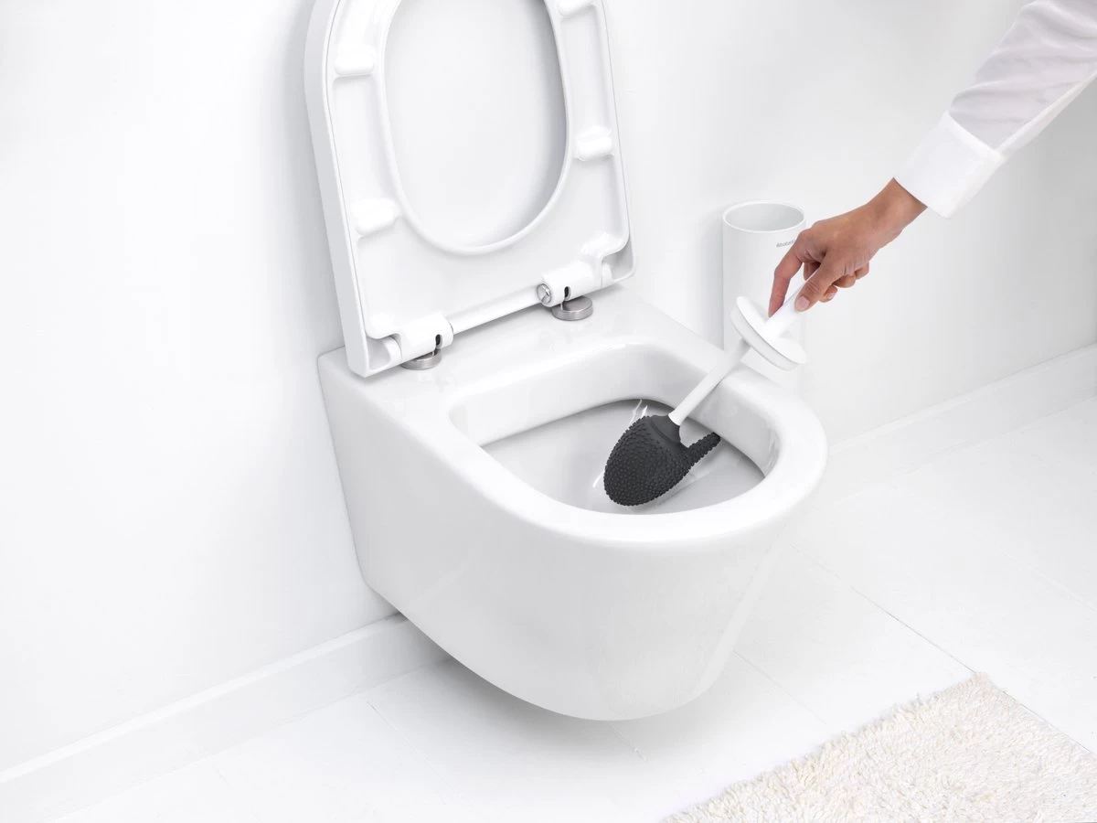 Brabantia MindSet WC Borstel Siliconen Met Houder - Mineral Fresh White - Afbeelding 6