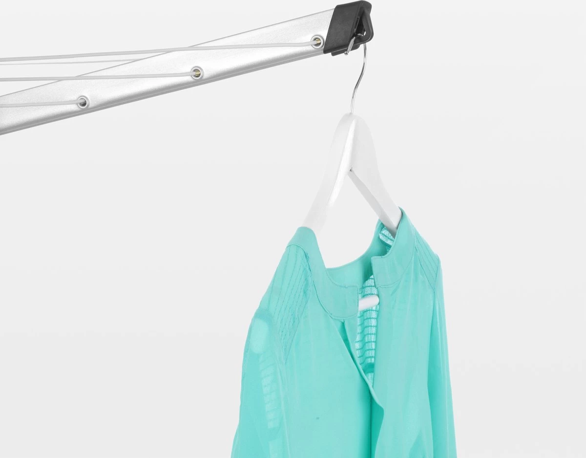 Brabantia Lift-o-Matic Advance Droogmolen Met Kunststof Betonanker, Beschermhoes En Wasknijpertasje - 50 M - Zilvergrijs - Afbeelding 16