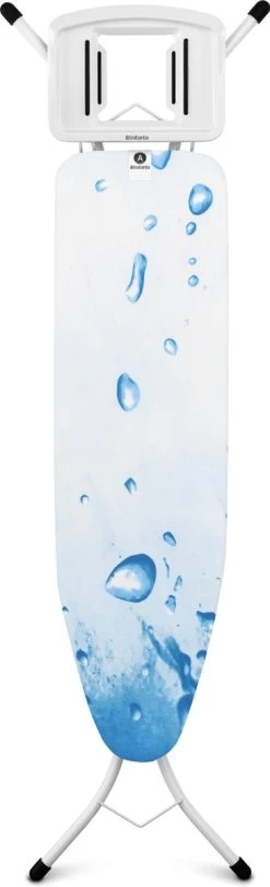 Brabantia Strijkplank A - Met Strijkijzerhouder - 110x30 Cm - Ice Water