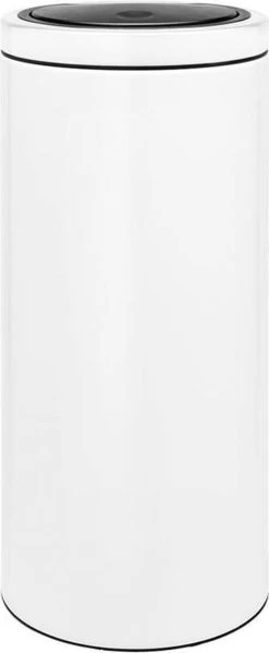 Brabantia Touch Bin Flat Top 30 L - Wit Prullenbak