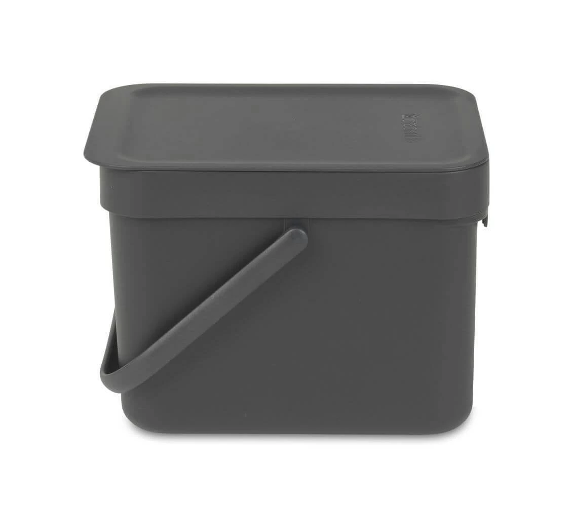 Brabantia Sort & Go Afvalemmer 6 Liter Grey - Afbeelding 2