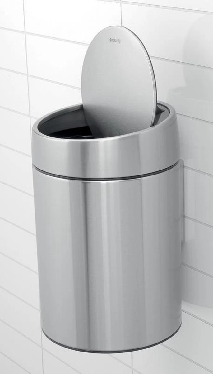 Brabantia Slide Bin Prullenbak - 5 L - Matt Black - Afbeelding 8