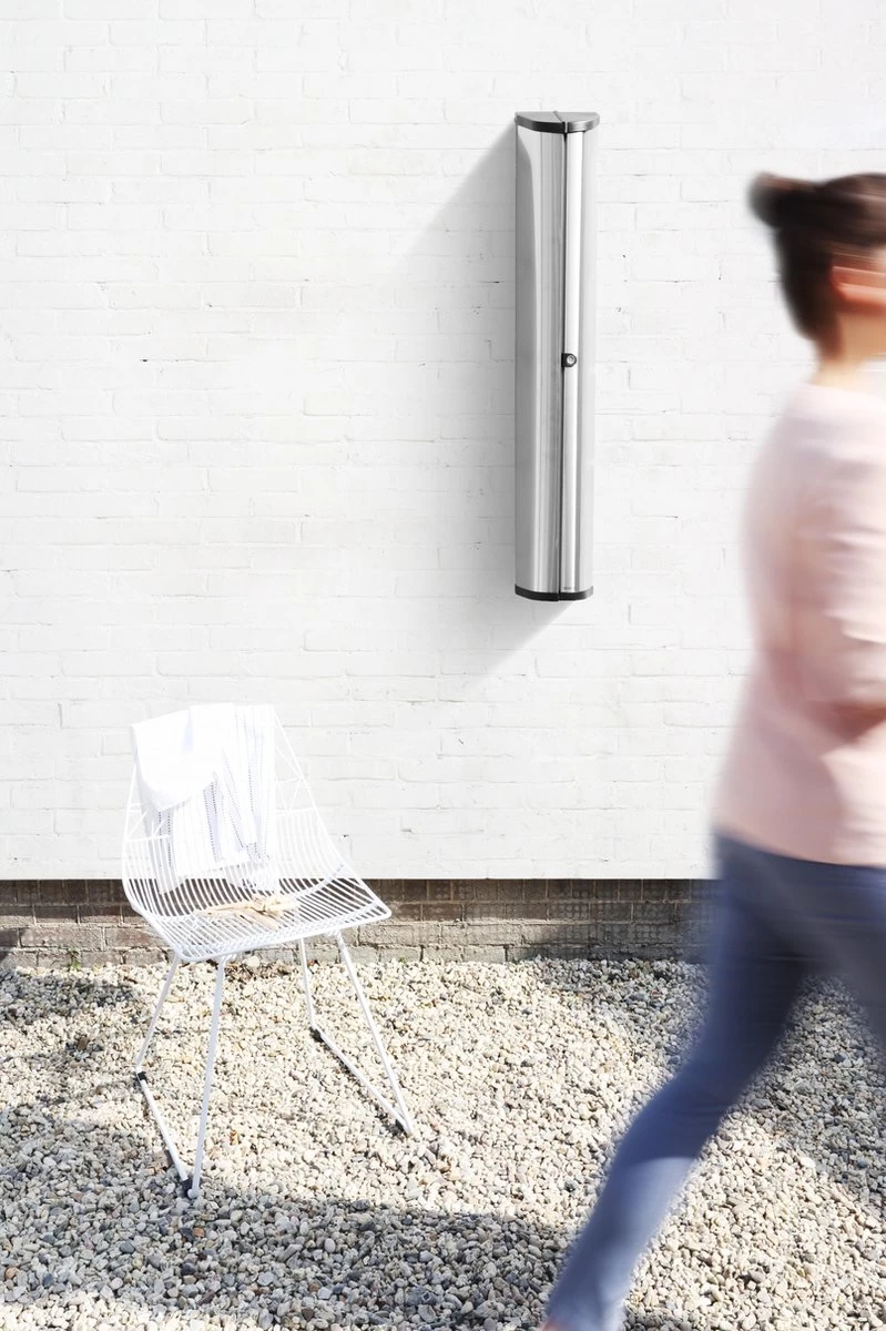 Brabantia WallFix Wanddroger - Met Beschermhoes - 24 M - Metallic Grey - Afbeelding 4