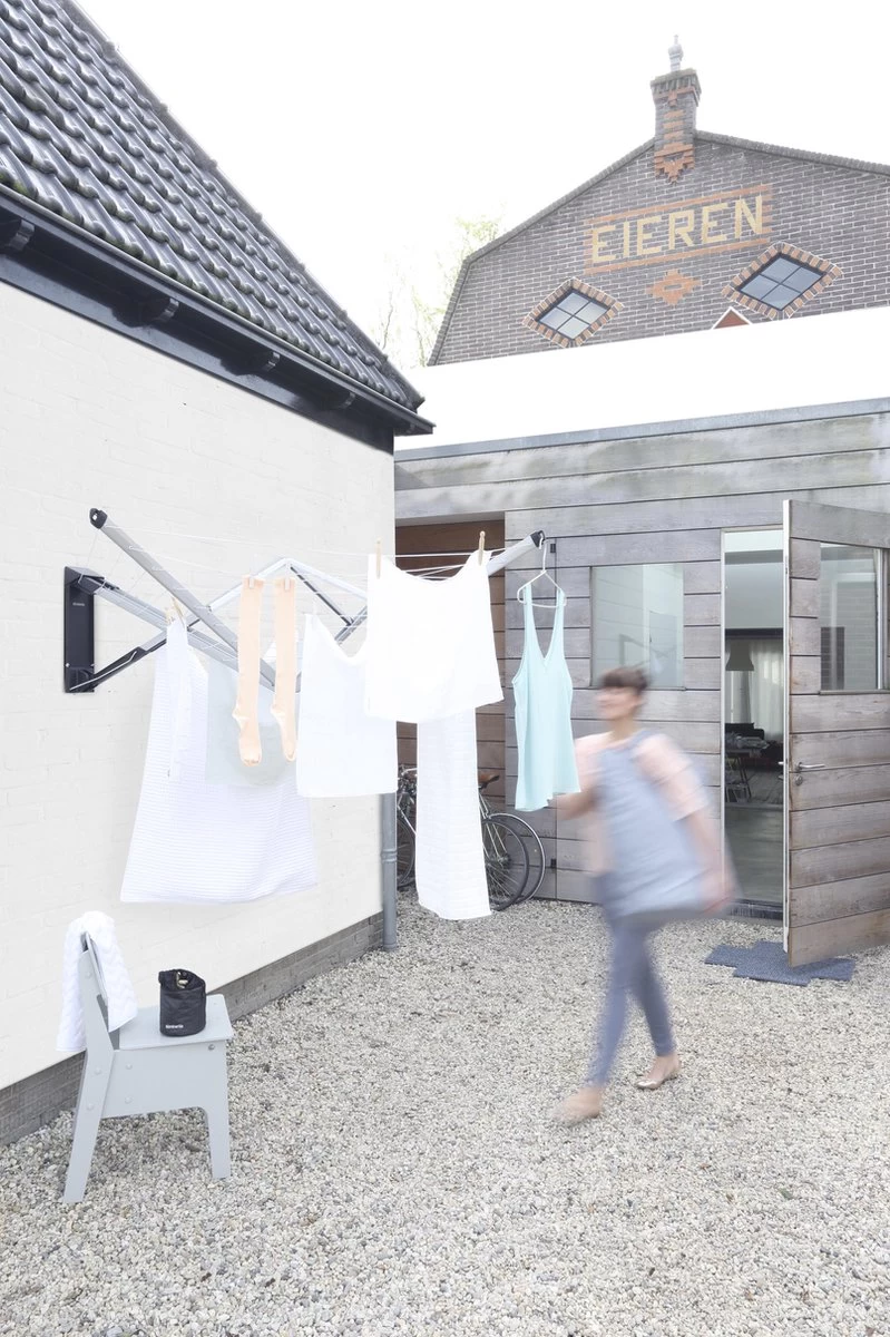 Brabantia WallFix Wanddroger - Met Beschermhoes - 24 M - Metallic Grey - Afbeelding 6