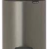 Brabantia NewIcon Prullenbak - 2 X 2 L - Platinum