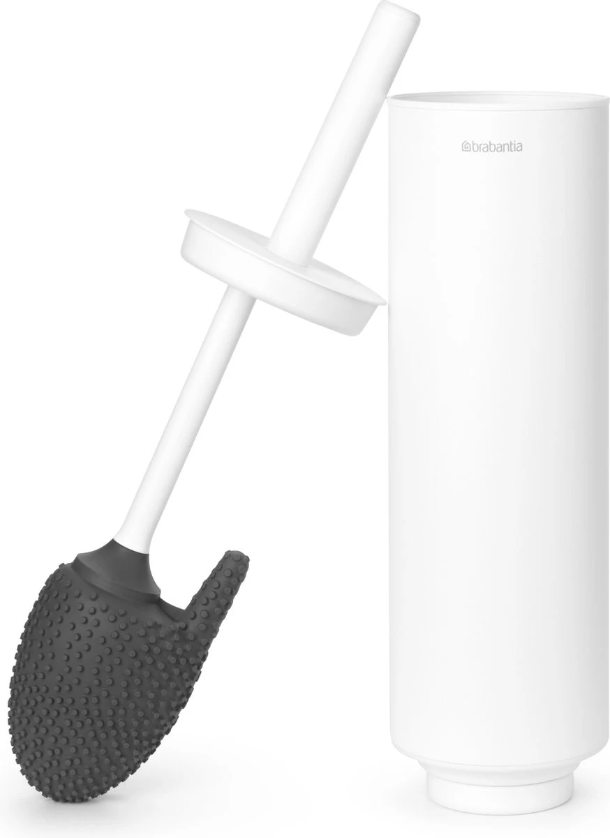Brabantia MindSet WC Borstel Siliconen Met Houder - Mineral Fresh White - Afbeelding 2