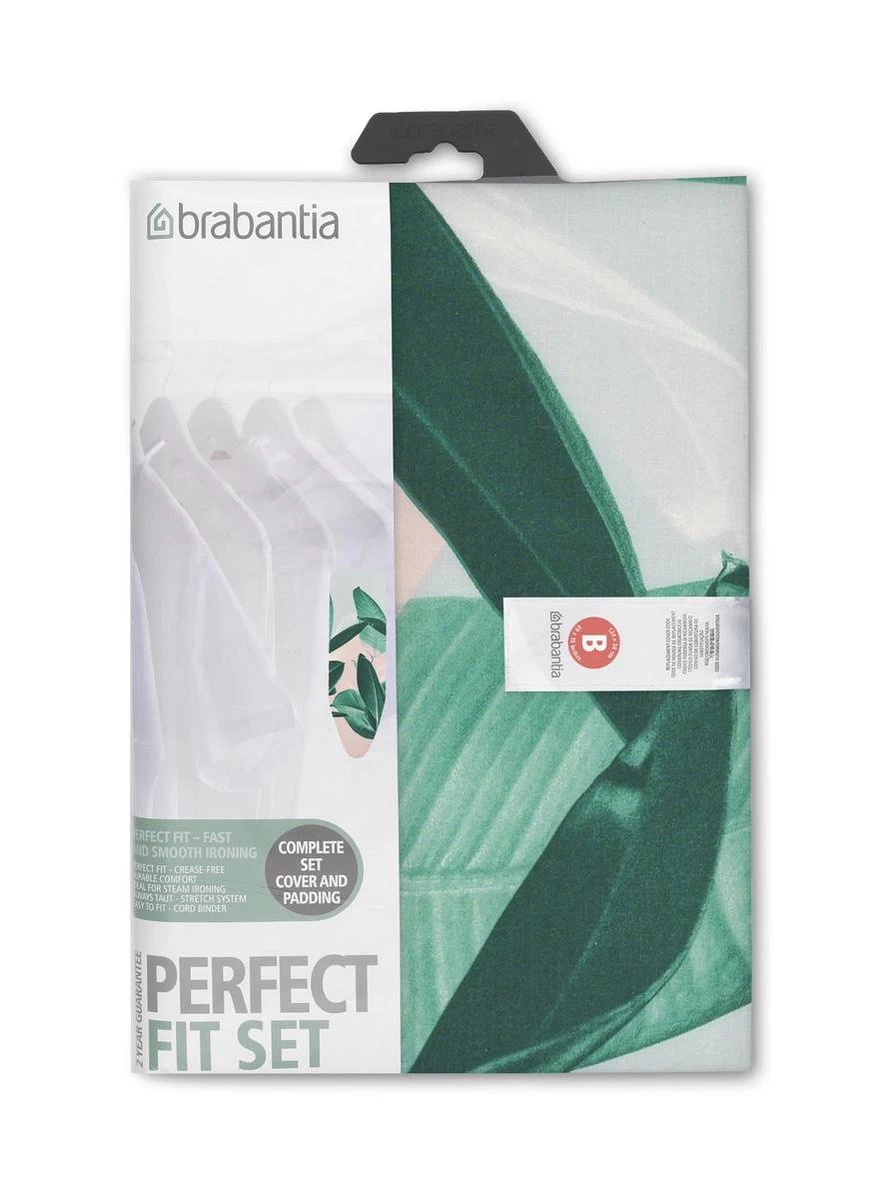 Brabantia Strijkplankhoes B - 124 X 38 Cm - Tropical Leaves - Complete Set - Afbeelding 3