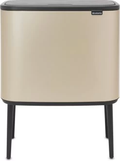 Brabantia Afvalemmer Bo Touch Bin Champagnekleur, 11 + 23 L
