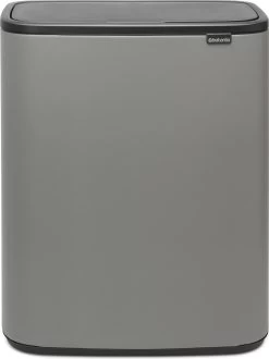 Brabantia Bo Touch Bin Prullenbak - 2 X 30 L - Mineral Concrete Grey