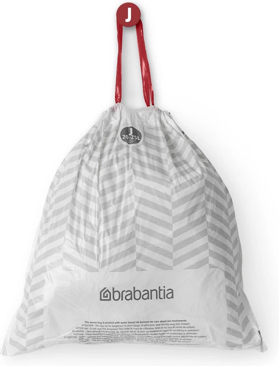 Brabantia PerfectFit Vuilniszakken - 20 - 25 L - Code J - 6 Rollen X 20 Stuks - Afbeelding 7