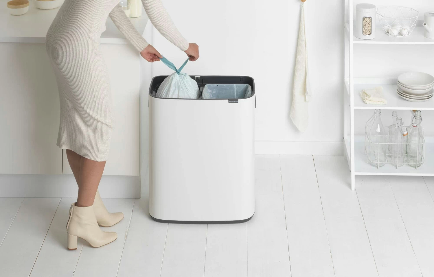 Brabantia Bo Touch Bin 2x30 Liter Wit - Afbeelding 11