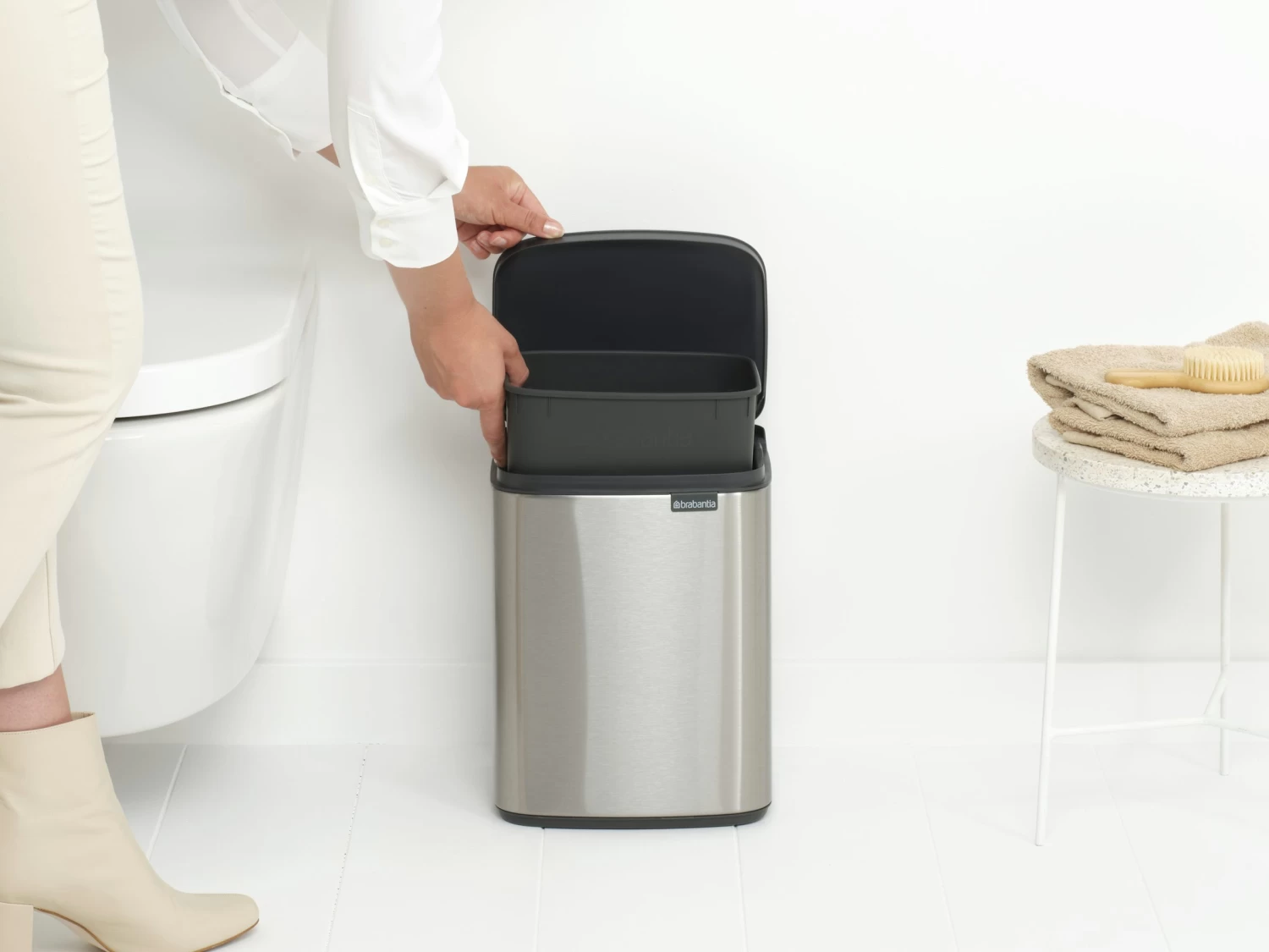 Brabantia Bo Touch Bin 7 Liter Met Kunststof Binnenemmer Matt Steel Fpp - Afbeelding 7