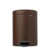 Brabantia Pedaalemmer Newlcon 5 Liter Mineral Cosy Brown