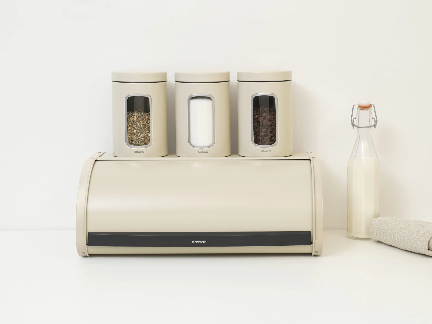 Brabantia Broodtrommel Met Schuifdeksel Soft Beige - Afbeelding 2