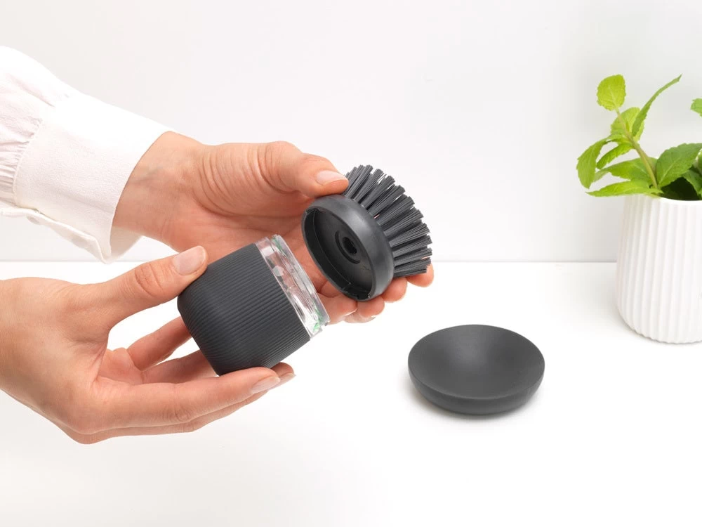 Brabantia Afwasborstel Met Zeepreservoir Dark Grey - Afbeelding 8