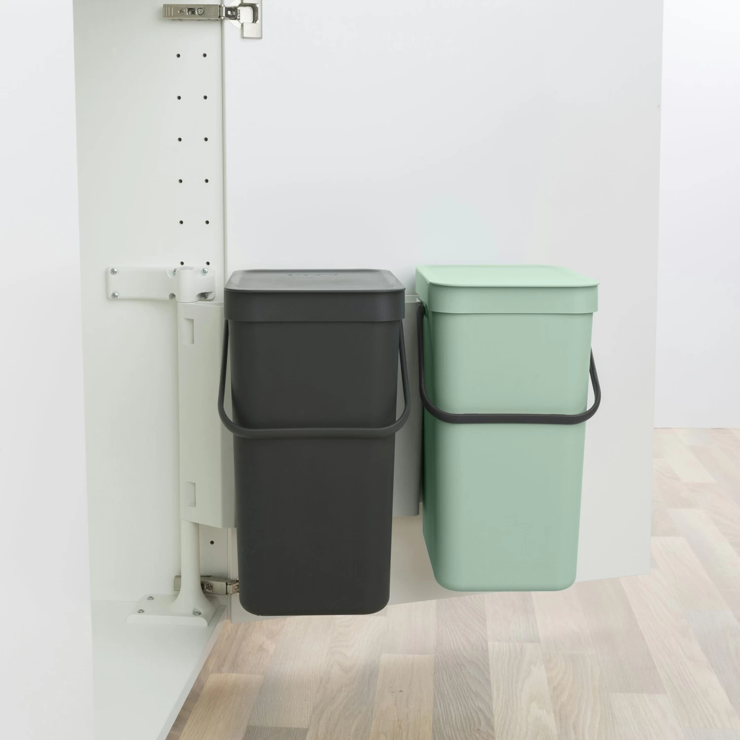 Brabantia Sort En Go Inbouwemmer 2x12 Liter Jade Green - Grey - Afbeelding 3