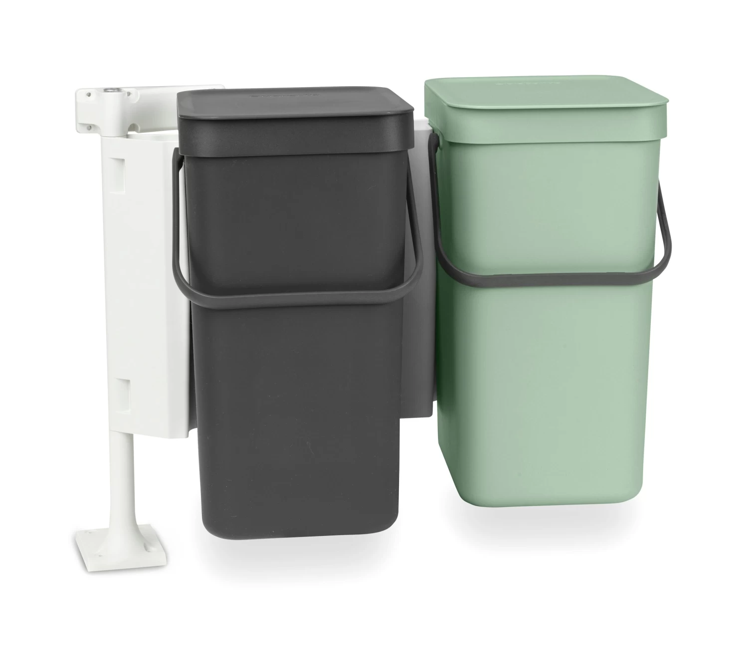 Brabantia Sort En Go Inbouwemmer 2x12 Liter Jade Green - Grey
